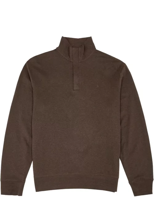 Polo Ralph Lauren Herringbone Half-zip Jersey Sweatshirt - Brown
