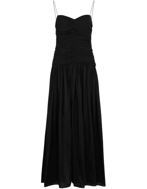 Matteau Cotton and Silk-blend Maxi Dress - Black - 2 (UK 8 / S)