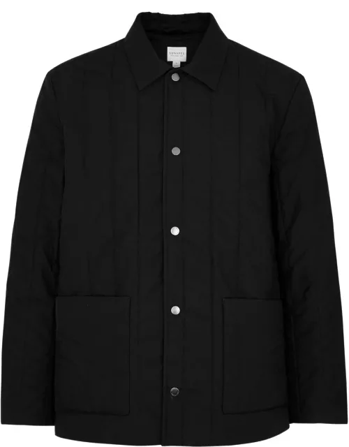 Sunspel Quilted Cotton Jacket - Black