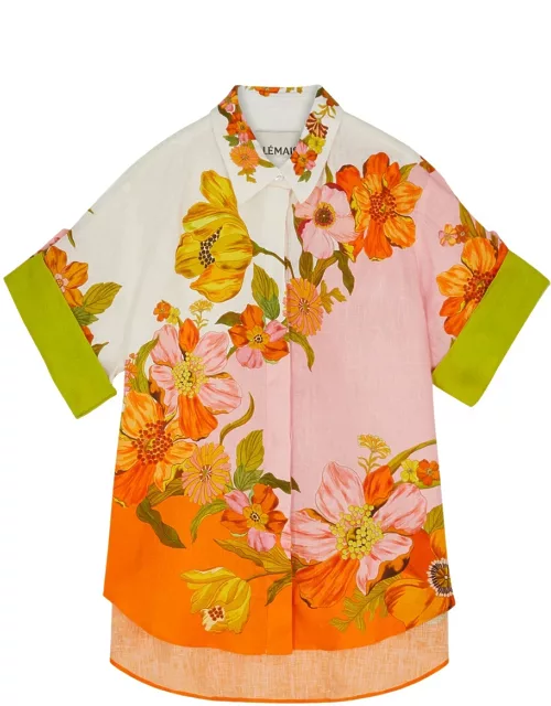 Alemais Silas Floral-print Linen Shirt - Multicoloured - 8 (UK8 / S)