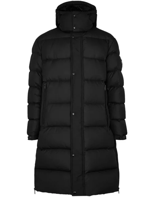 Boss Hooded Quilted Shell Coat - Black - 52 (IT52 / XL)