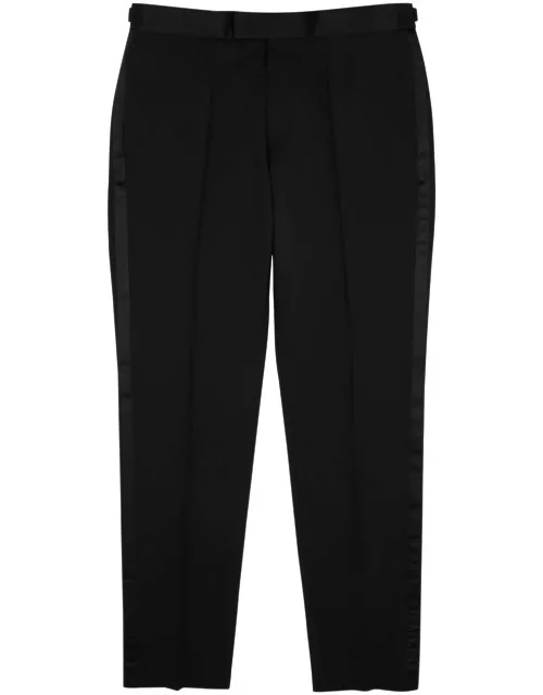 Boss Slim-leg Stretch-wool Tuxedo Trousers - Black - 50 (IT50 / L)