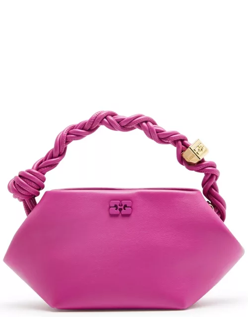 Ganni Bou Mini Leather top Handle bag - Bright Pink