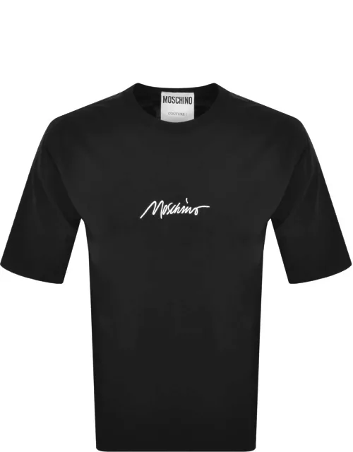 Moschino Short Sleeve Logo T Shirt Black