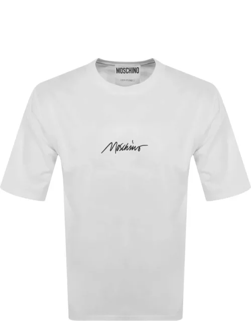 Moschino Short Sleeve Logo T Shirt White