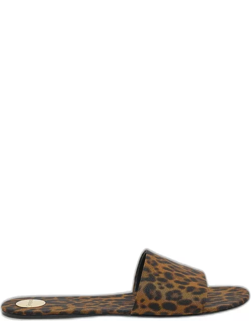 Carlyle Leopard Flat Slide Sandal