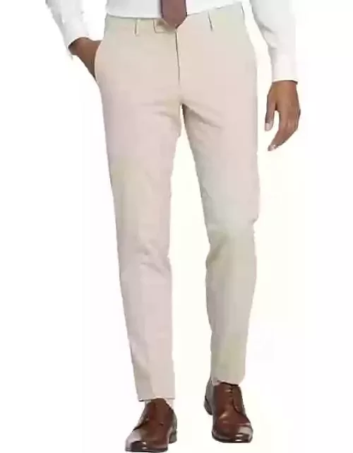 Egara Skinny Fit Men's Suit Separates Pants Tan Solid