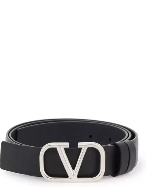 VALENTINO GARAVANI Leather VLogo Signature reversible belt