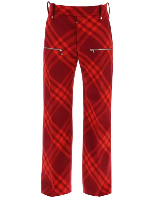 BURBERRY check wool pant