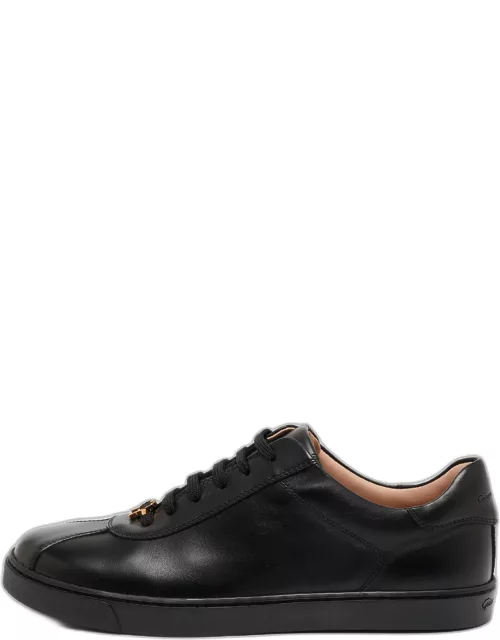 Gianvito Rossi Black Leather Low Top Sneaker