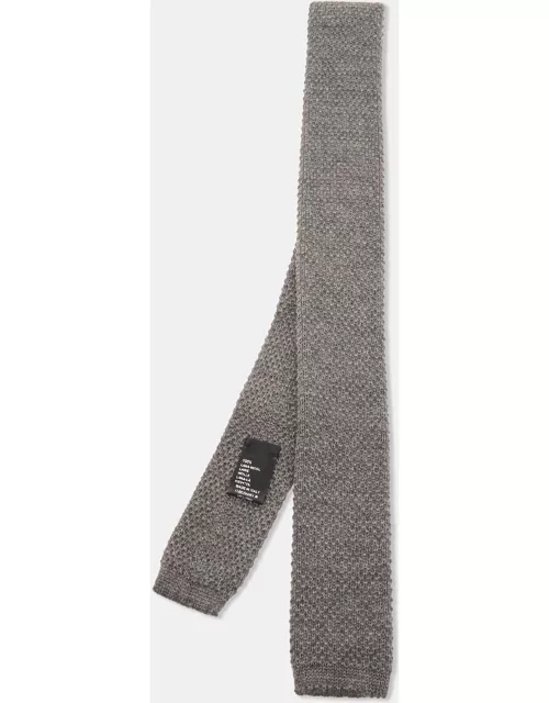 Boss by Hugo Boss Grey Wool Knit Slim Tie
