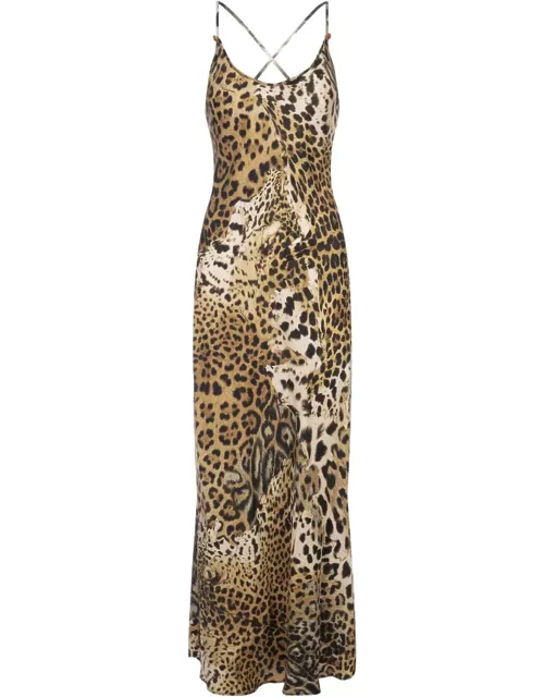 Roberto Cavalli Lingerie Dress With Leopard Print
