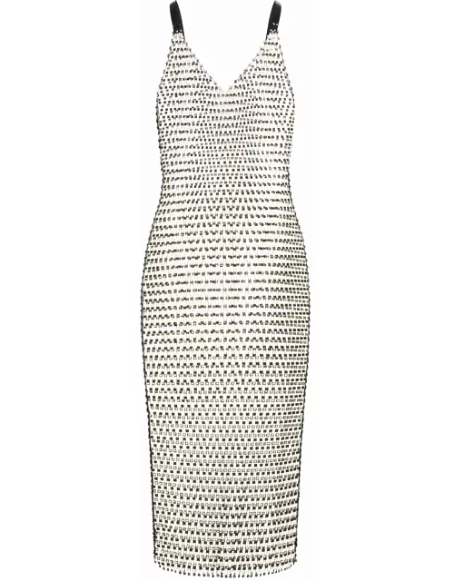 Rotate by Birger Christensen tadita Midi Crystal Net Slip Dress Woman Rotate