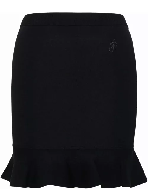 J.W. Anderson Black Viscose Blend Skirt