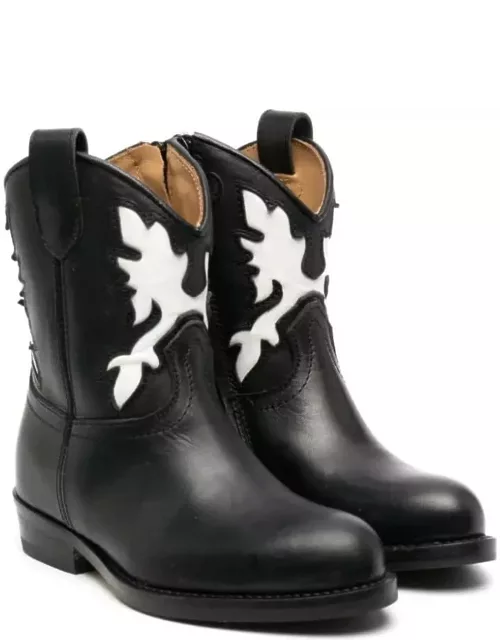Gallucci Western Boots With Embroidery