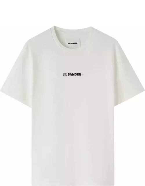 Jil Sander Crew Neck Short Sleeves T-shirt With Printed Logo On Chest