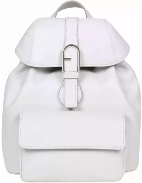 Furla Flow S Marshmallow Color Leather Backpack
