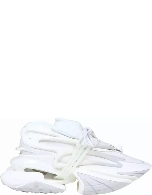 Balmain Unicorn Sneakers In Neoprene And White Leather