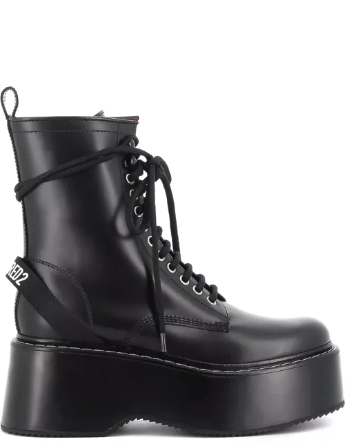 Dsquared2 Lace Up Leather Boot
