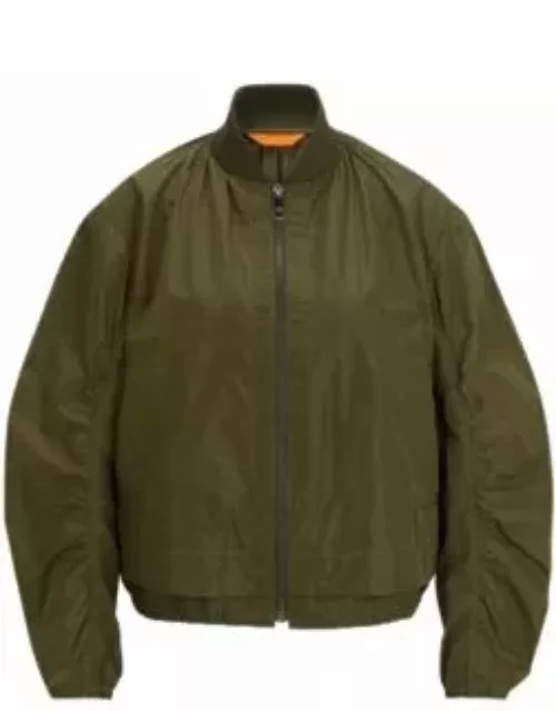 Water-repellent jacket in a relaxed fit- Dark Green Women's Tailored Jacket