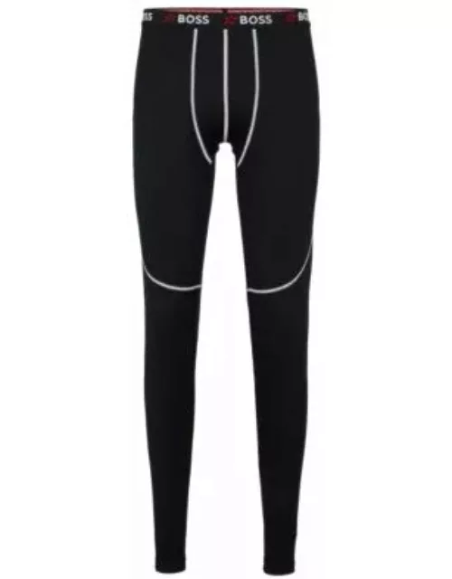 BOSS x Perfect Moment thermal ski leggings with branded waistband- Black Men's Jogging Pant
