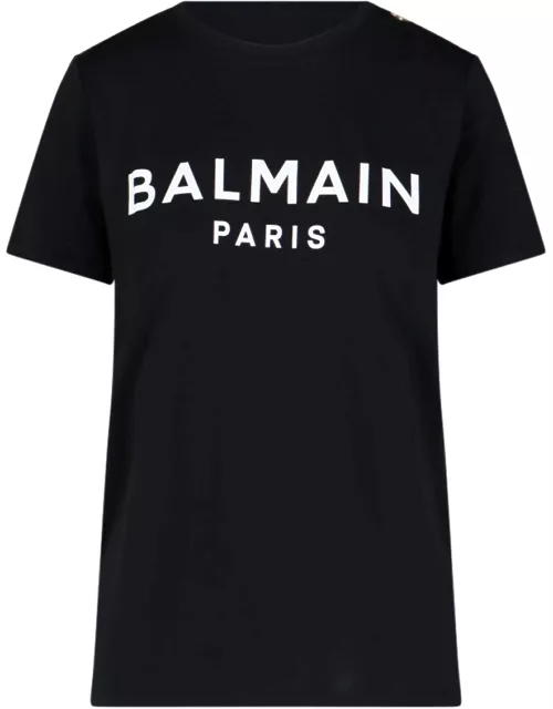 Balmain Logo Buttons T-Shirt