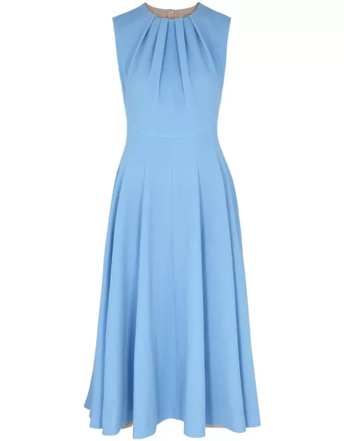 Emilia Wickstead Marlen Textured Midi Dress - Blue - 10 (UK10 / S)