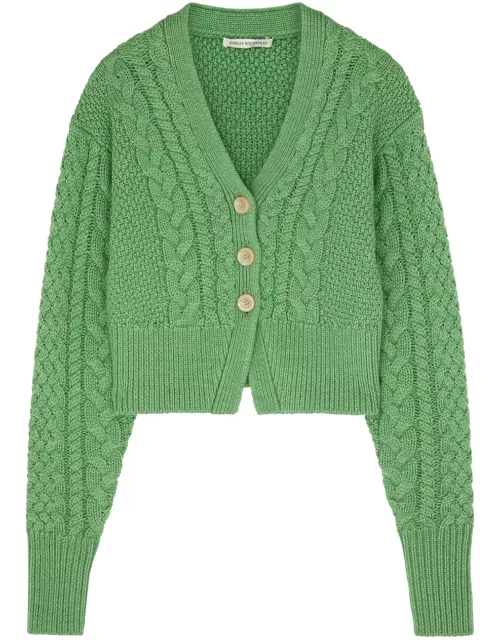 Emilia Wickstead Jacks Cable-knit Wool Cardigan - Green - M (UK12 / M)