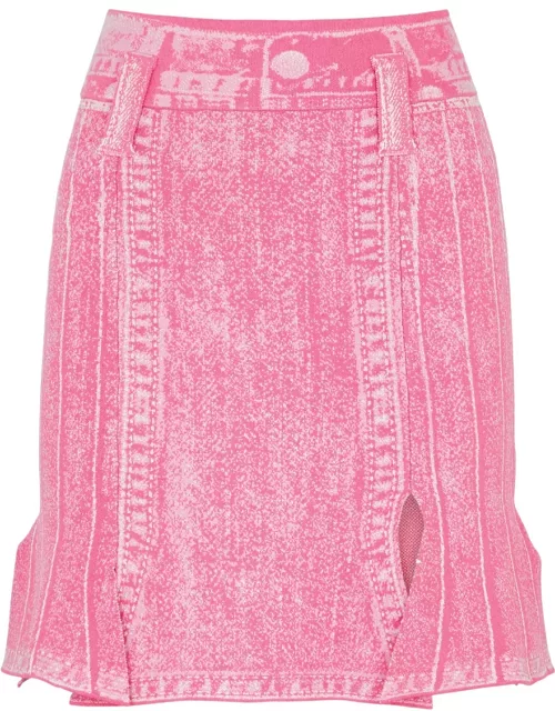 PH5 Dahlia Intarsia Stretch-knit Mini Skirt - Pink - L (UK14 / L)