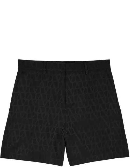 Valentino Toile Iconographe Silk Shorts - Black - 48 (IT48 / M)