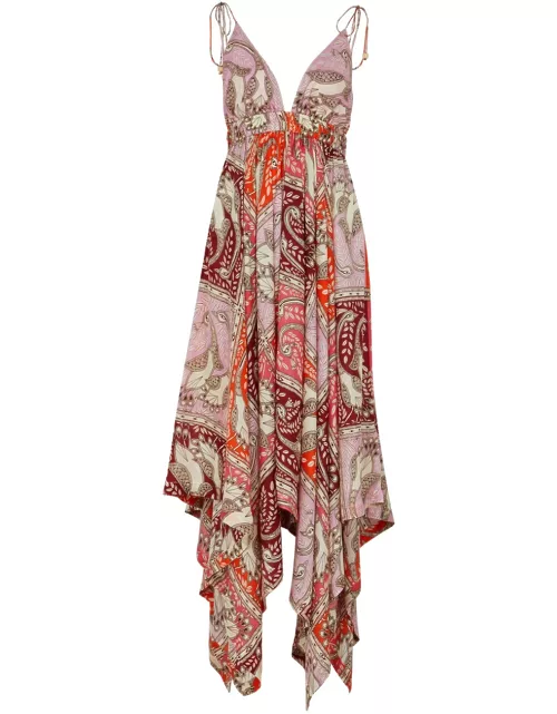 Hannah Artwear Nico Printed Silk Maxi Dress - Multicoloured - 1 (UK8 / S)
