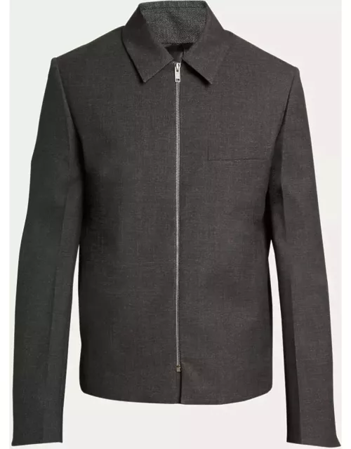 Men's Structured Wool Zip Jacket