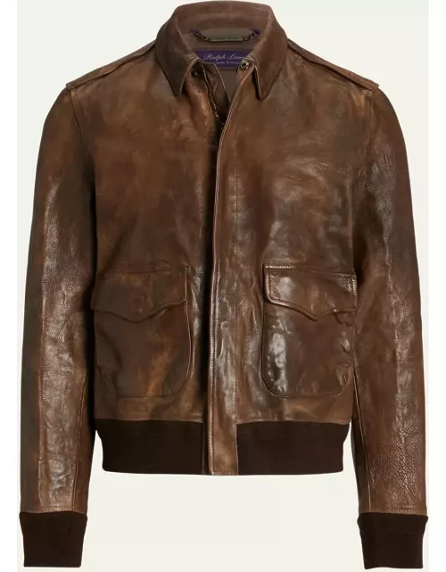 Men's Ridley Leather Bomber Jacket
