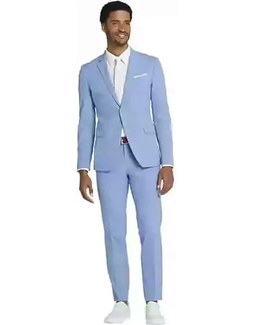 Egara Skinny Fit Notch Lapel Men's Suit Separates Jacket Med Blue