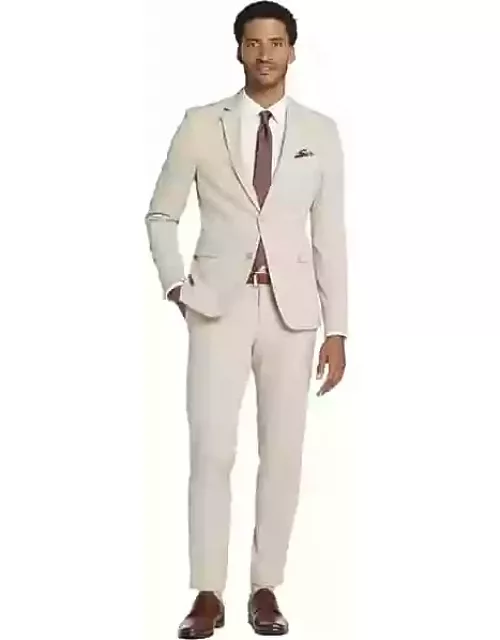 Egara Skinny Fit Men's Suit Separates Jacket Tan Solid