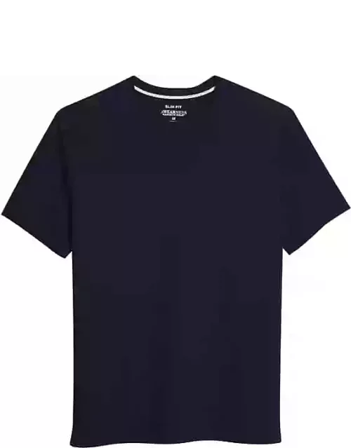 Awearness Kenneth Cole Men's Slim Fit Performance Tech Crewneck T-Shirt Navy