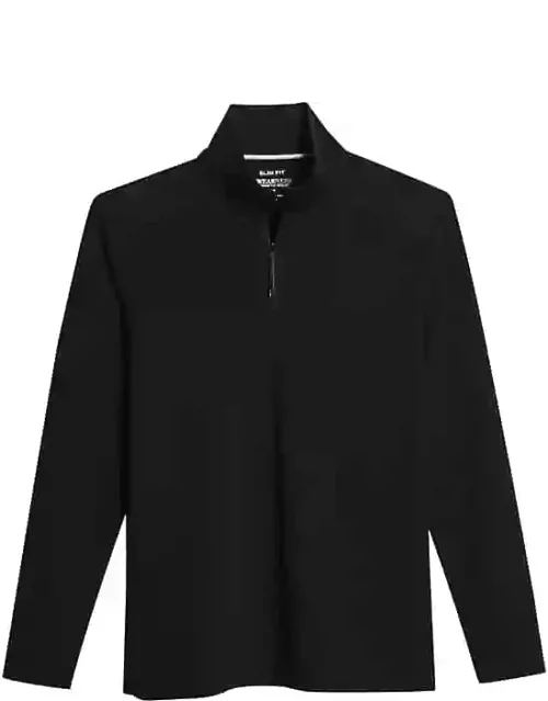 Awearness Kenneth Cole Men's Slim Fit 1/4-Zip Sweater Black