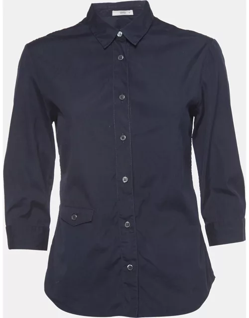 Prada Navy Blue Cotton Button Front Shirt