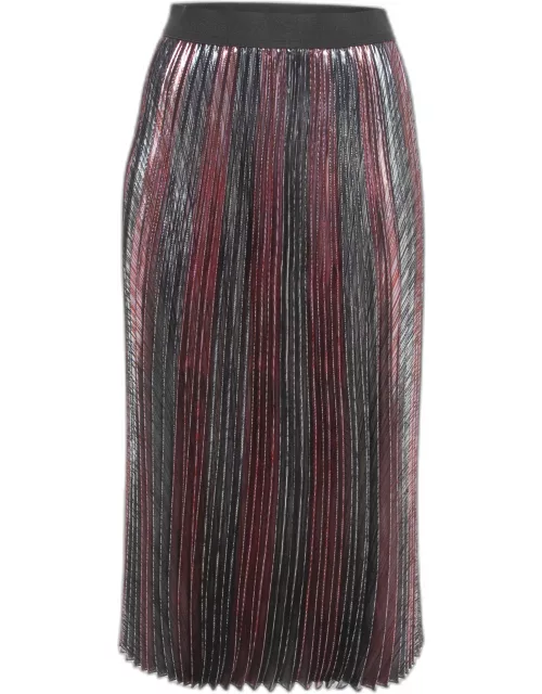 Zadig & Voltaire Metallic Lurex Pleated Midi Skirt