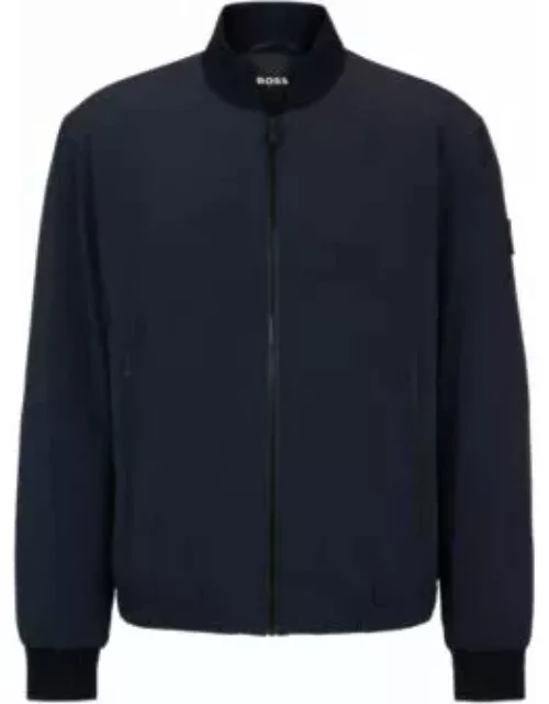 Regular-fit jacket in bi-stretch fabric- Dark Blue Men's Casual Jacket