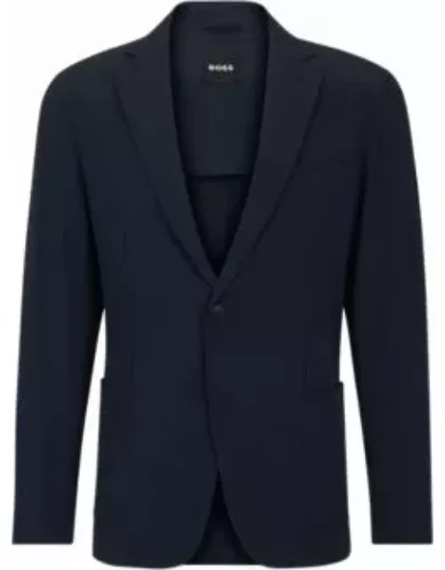 Slim-fit jacket in performance-stretch material- Dark Blue Men's Sport Coat