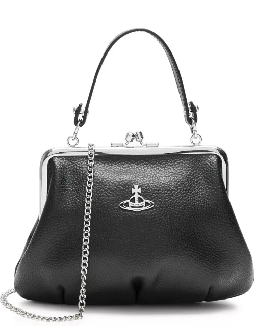 Vivienne Westwood Granny Frame Vegan Leather top Handle bag - Black