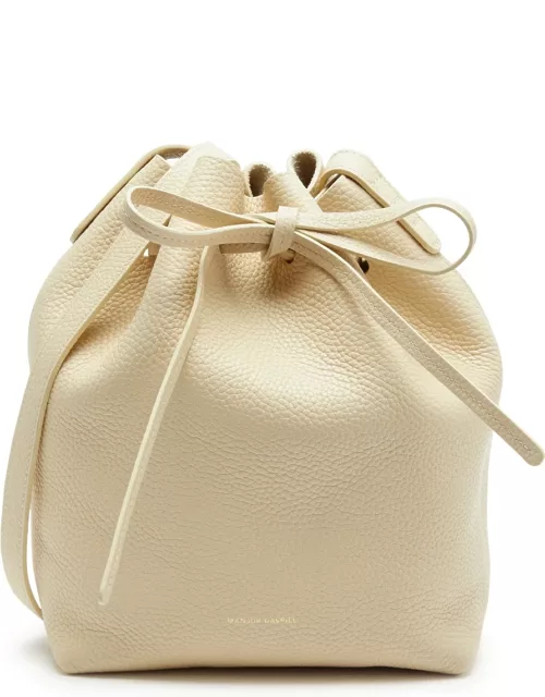 Mansur Gavriel Soft Mini Leather Bucket bag - Ivory