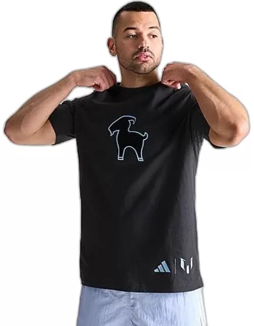 Men's adidas Soccer Lionel Messi Simple Goat Graphic T-Shirt