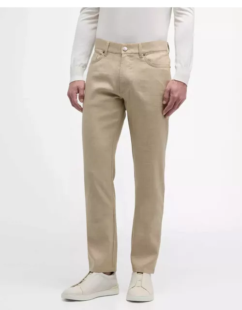 Men's Straight-Leg Twill 5-Pocket Pant