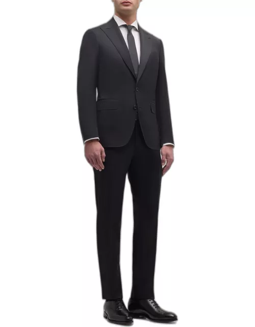 Men's Super 130s Wool Micro-Check Suit