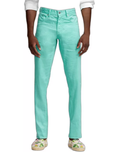 Men's Slim Stretch Linen-Cotton Jean