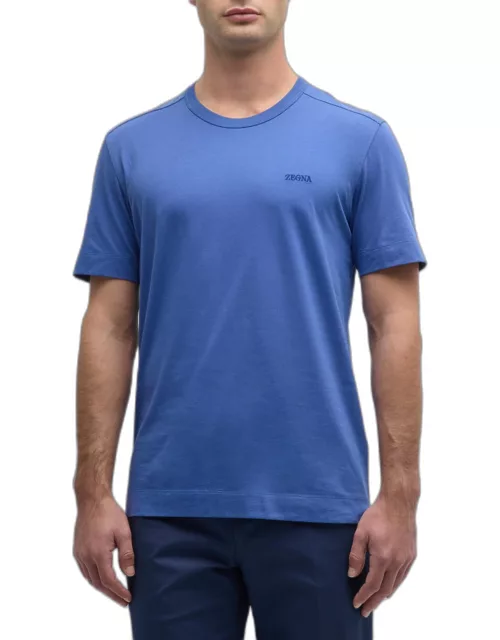 Men's Cotton Embroidered Logo Crewneck T-Shirt