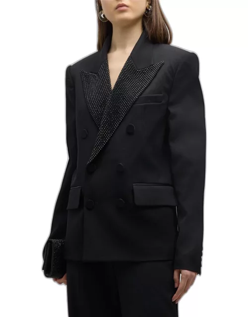 Crystal Wool Blazer Jacket