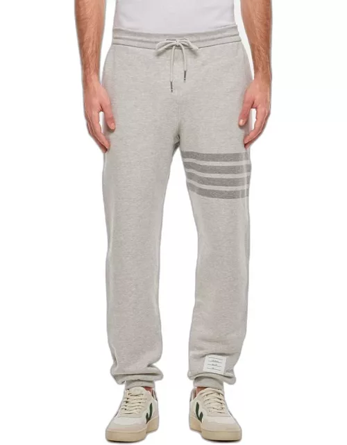 Thom Browne Classic 4 Bar Stripe Cotton Sweatpants Grey